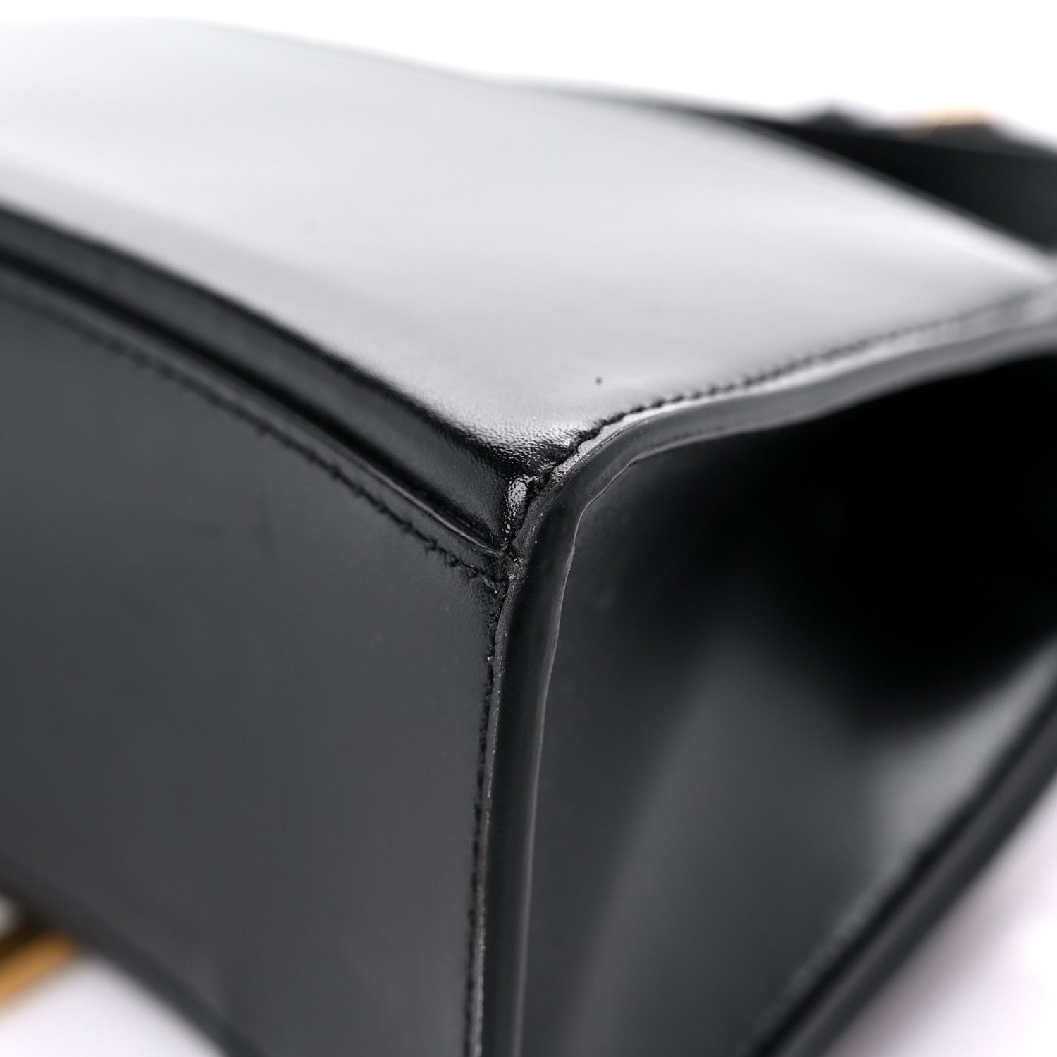 Balenciaga Shiny Box Calfskin Hourglass Top Handle Bag XS Black 10 of 16