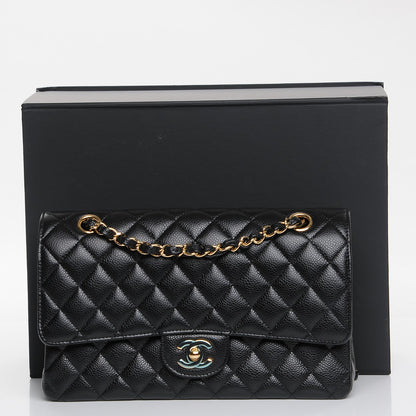 Chanel Caviar Quilted Medium Double Flap Black 8 of 8