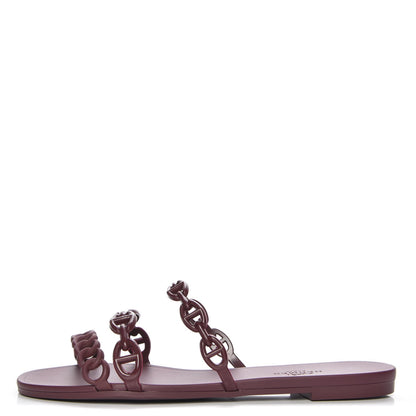 Hermes TPU Rivage Sandals 35 Bordeaux 1 of 8