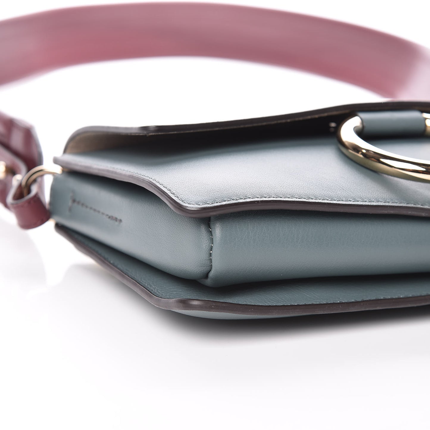 Calfskin Small Faye Shoulder Bag White Blue