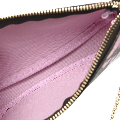 Louis Vuitton Monogram 2021 Christmas Animation Japanese Garden Mini Pochette Accessories Wisteria Pink 5 of 9