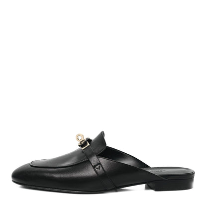 Hermes Goatskin Oz Mules 40 Black 1 of 8