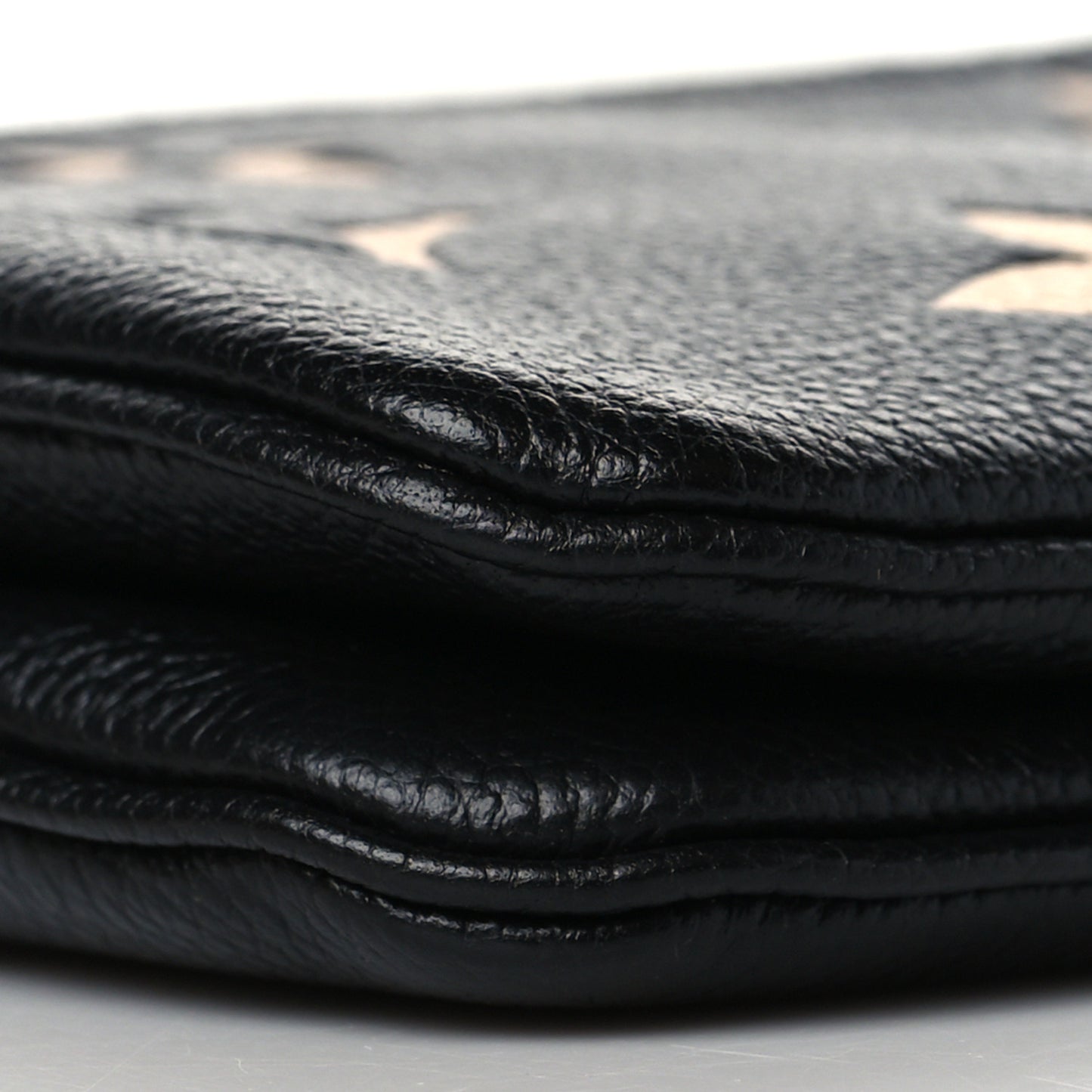 Empreinte Monogram Giant Double Zip Pochette Black Cream