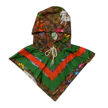 Gucci Polyamide Flora Monogram Rain Hood Green 1 of 6