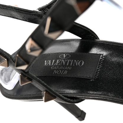 Valentino Garavani Calfskin Nappa Monochrome Rockstud Ankle Strap 65mm Pumps 37.5 Black 8 of 8
