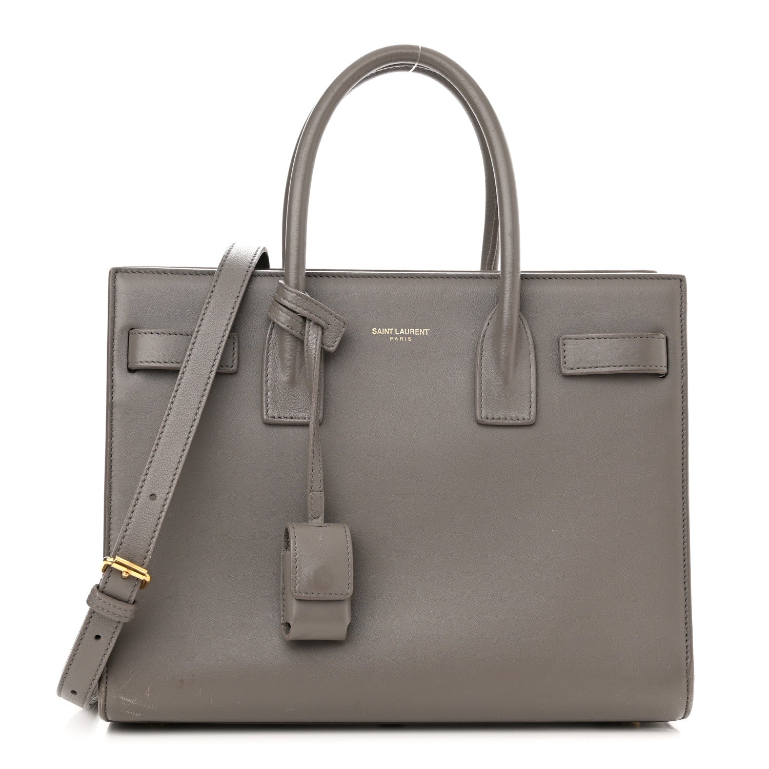 Saint Laurent Calfskin Baby Sac de Jour Fog 1 of 17