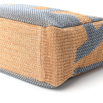 Chanel Mixed Fibers Large Shopping Bag Blue Beige 7 of 11