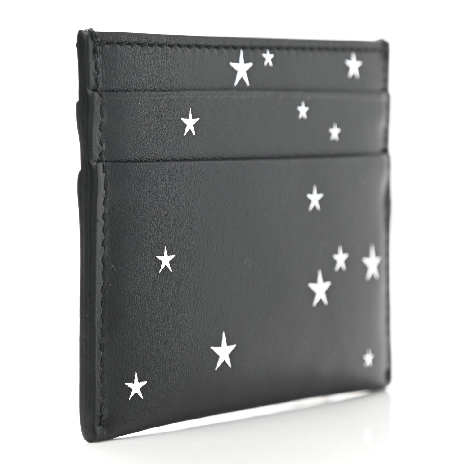 Burberry Calfskin Star Print Card Case Black 3 of 6