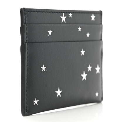 Burberry Calfskin Star Print Card Case Black 3 of 6