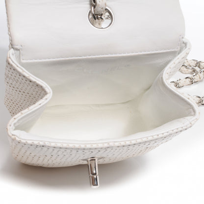 Chanel Lambskin Perforated Mini Flap Bag White 6 of 8
