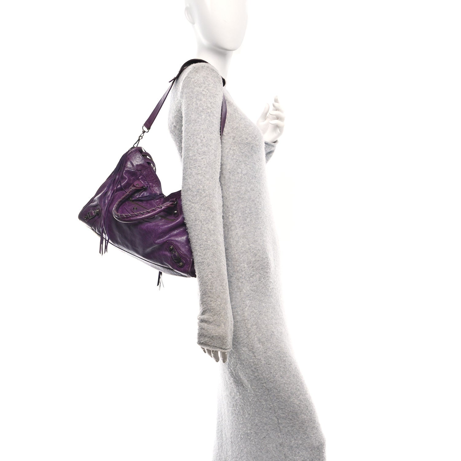 Balenciaga Agneau Classic Hardware City Raisin 2 of 9