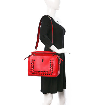 Fendi Vitello Baltico Dolce Shiny Nappa DotCom Satchel Caipiroska Bubblegum 2 of 9