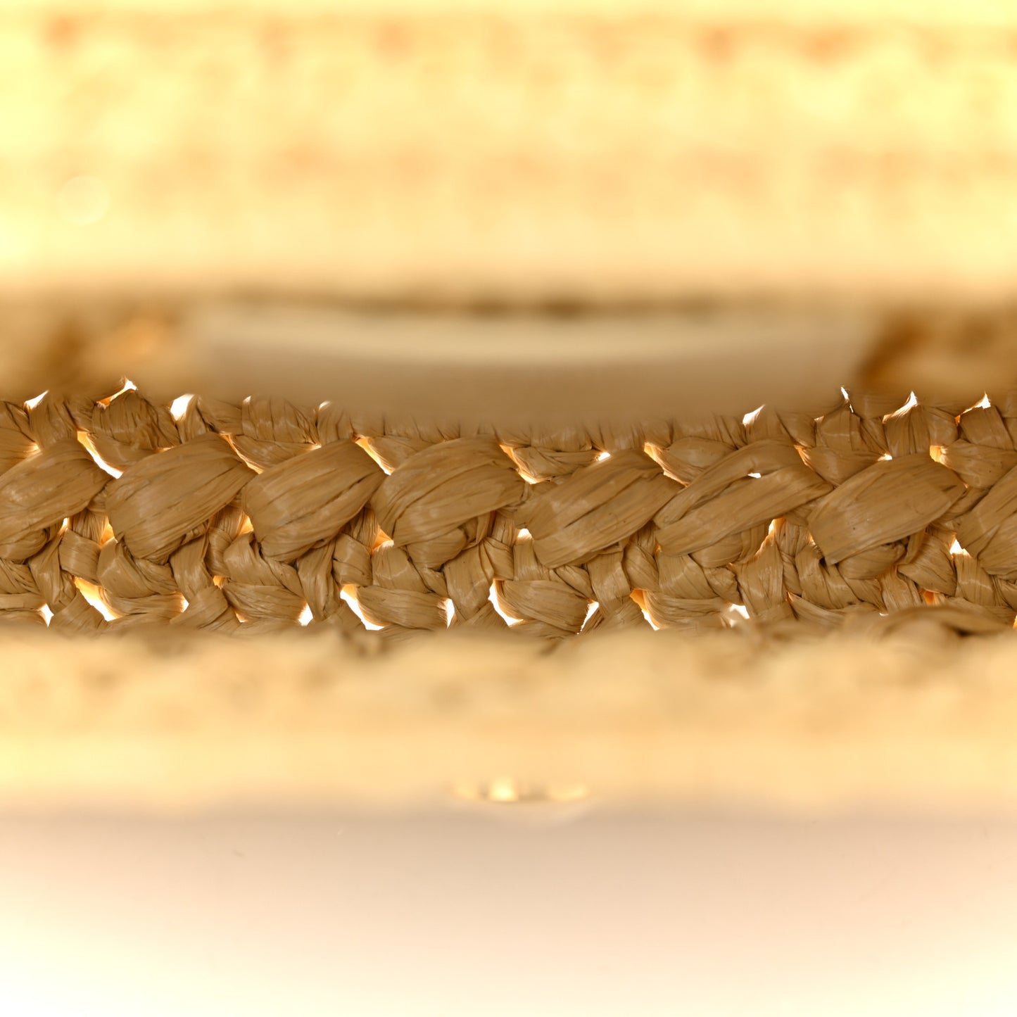 Raffia Effect Claude Chain Shoulder Bag Natural