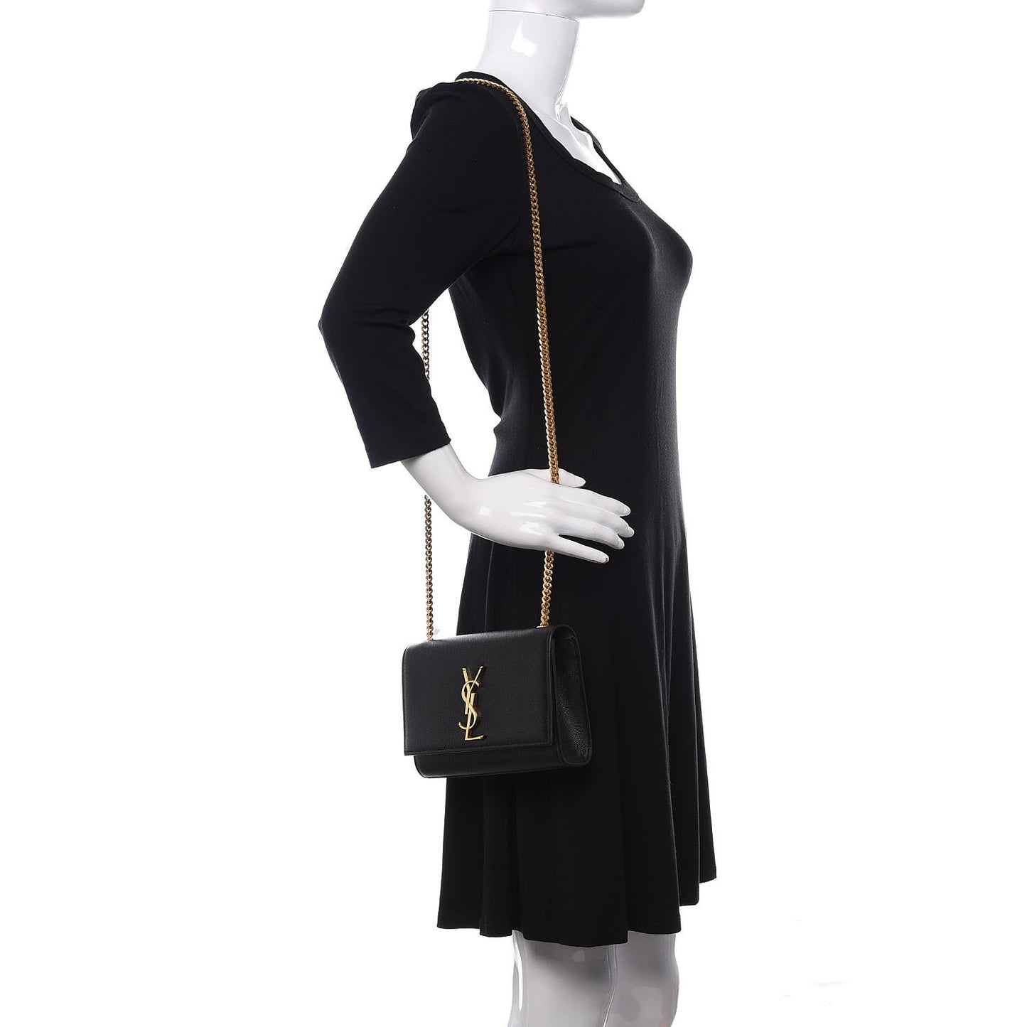Grain De Poudre Small Monogram Kate Satchel Black