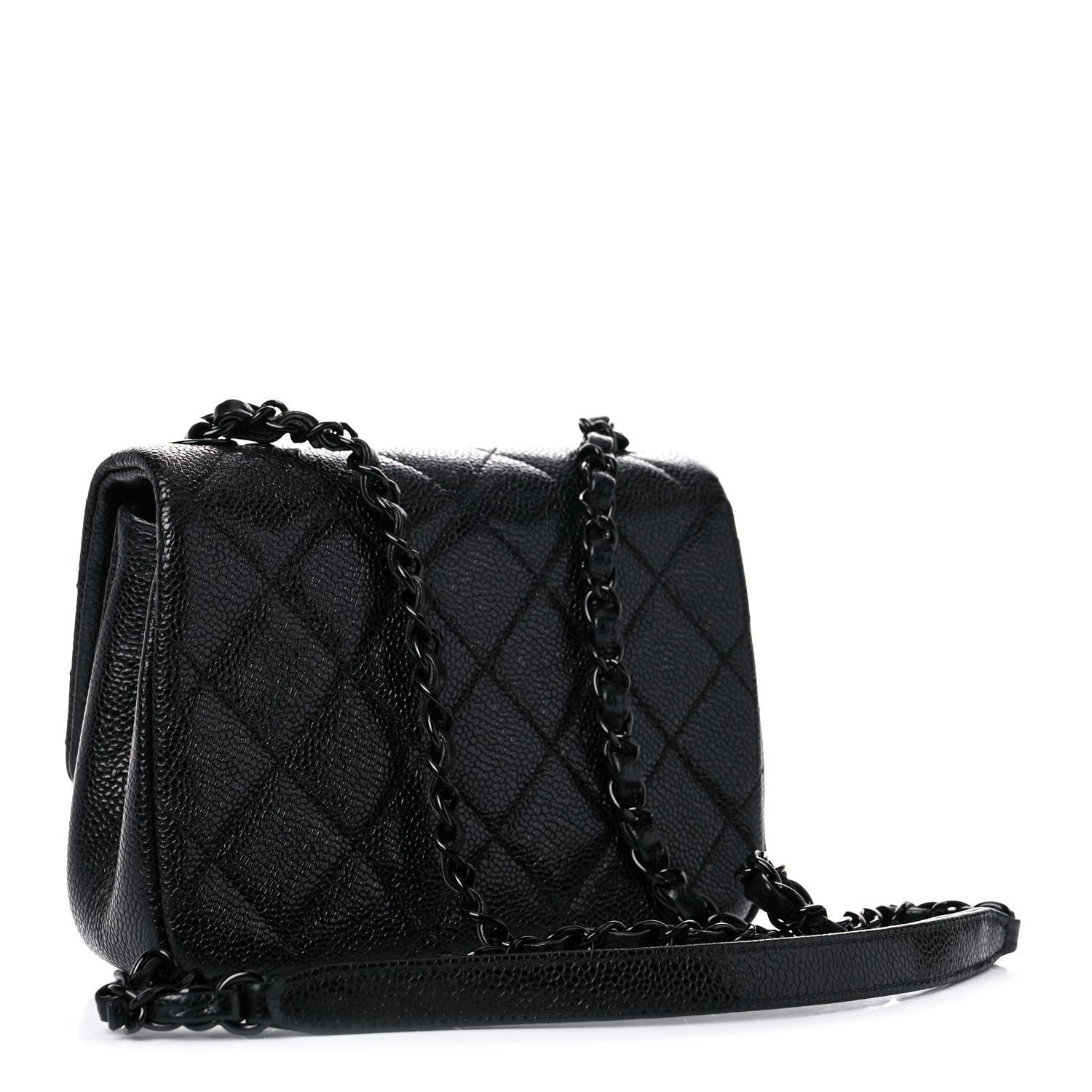 Chanel Caviar Quilted Incognito Mini Square Flap Black 3 of 13