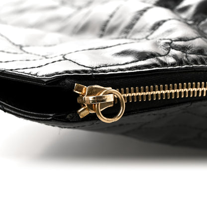 Saint Laurent Patent Crocodile Embossed Tribute Tote Black 11 of 15