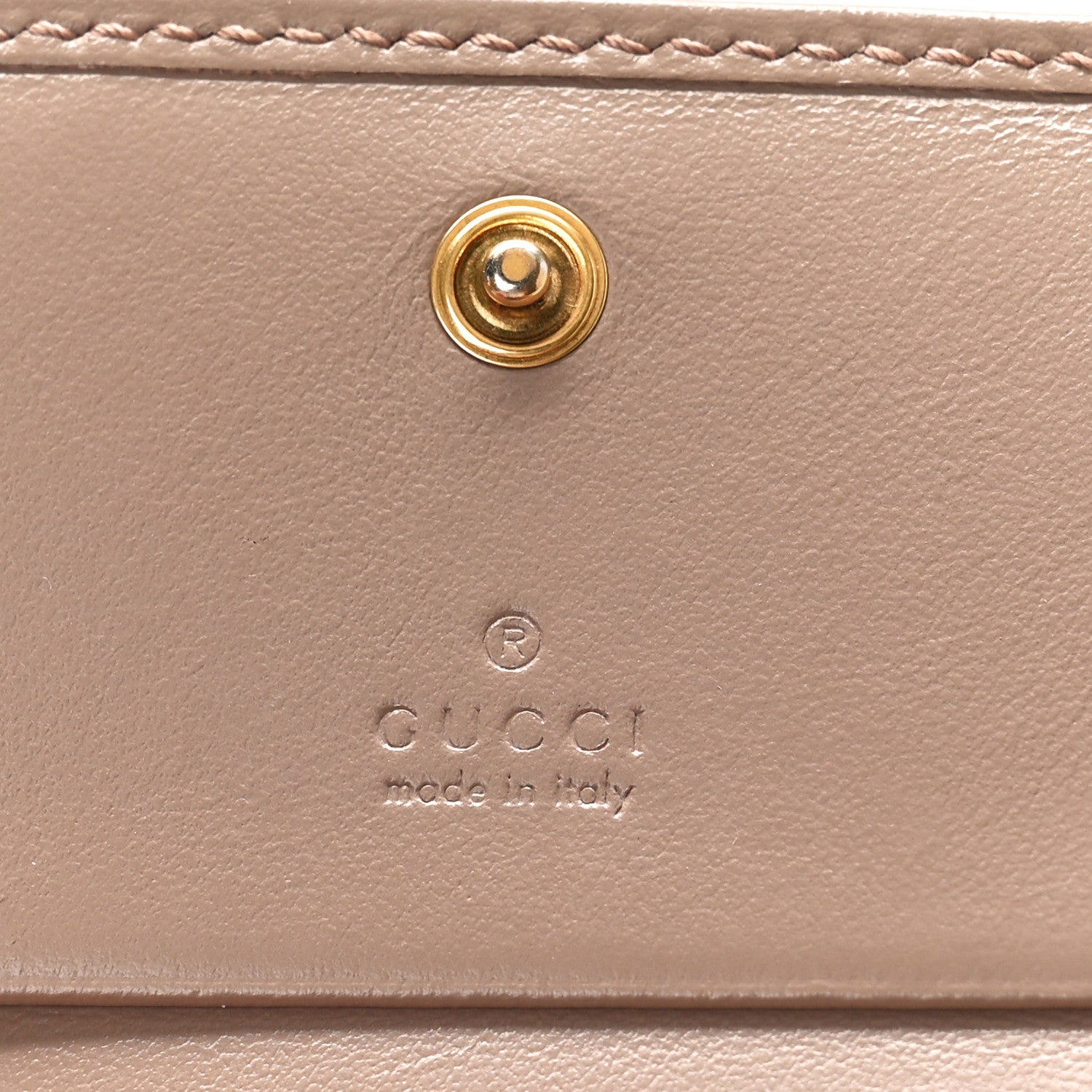 Gucci Calfskin Matelasse GG Marmont Card Case Wallet Porcelain Rose 6 of 9