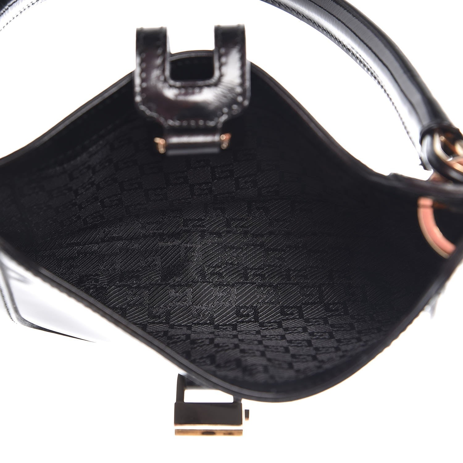 Gucci Patent Calfskin Flap Bag Black 5 of 9
