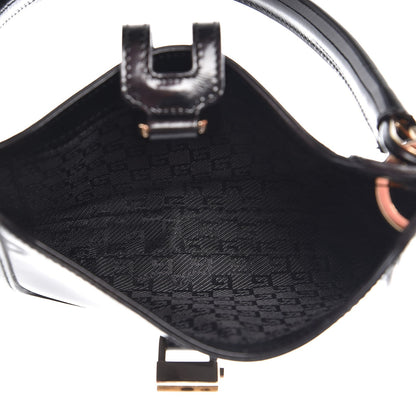 Gucci Patent Calfskin Flap Bag Black 5 of 9