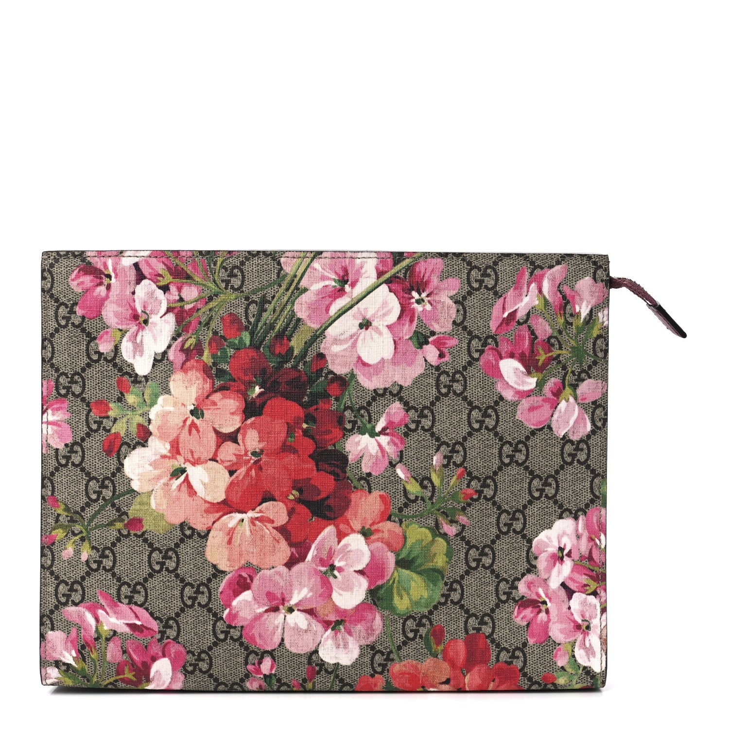 Gucci GG Supreme Monogram Blooms Large Cosmetic Case Beige Multicolor Dry Rose 1 of 10