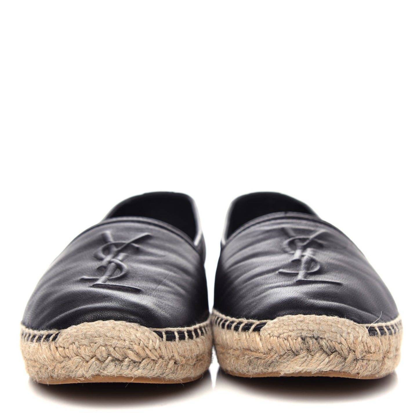 Lambskin Monogram Espadrilles 38.5 Black