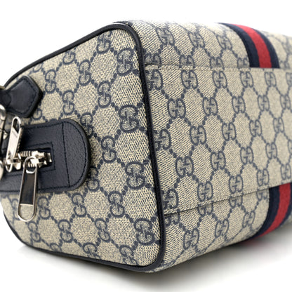 Gucci GG Supreme Monogram Web Small Ophidia Top Handle Bag Beige Blue 9 of 11