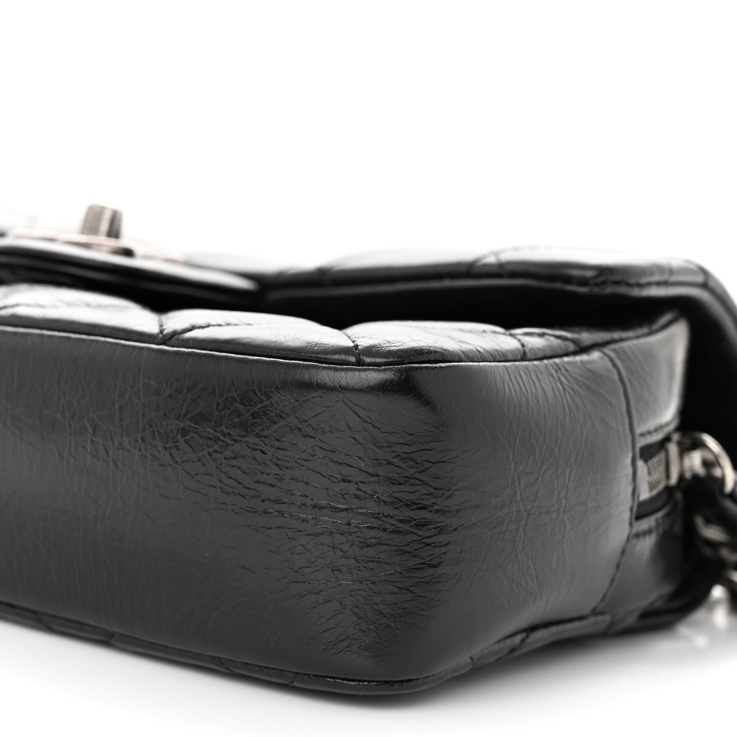 Chanel Glazed Calfskin Quilted Small Duo Color Flap Black 10 of 11