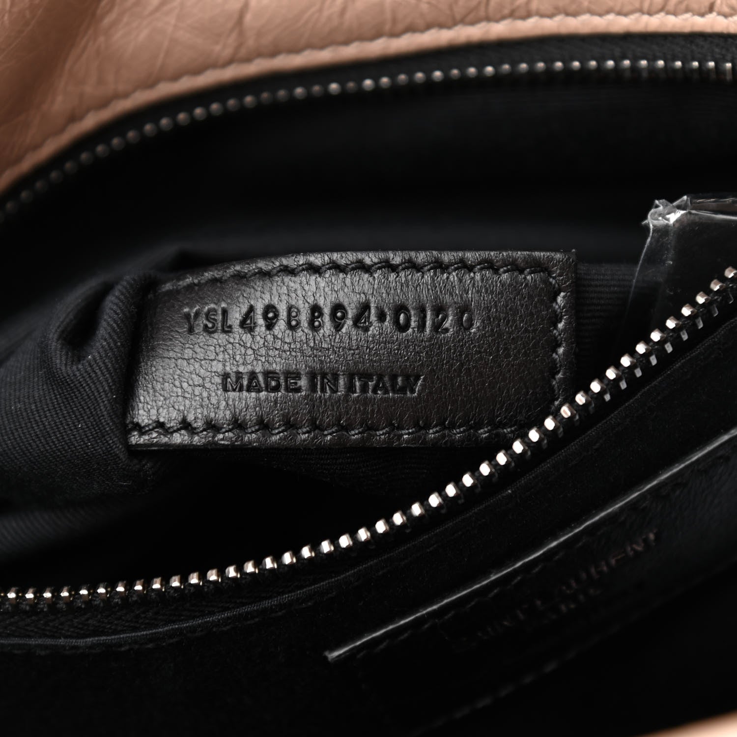 Saint Laurent Crinkled Calfskin Matelasse Monogram Medium Niki Chain Satchel Gold Sand 8 of 11
