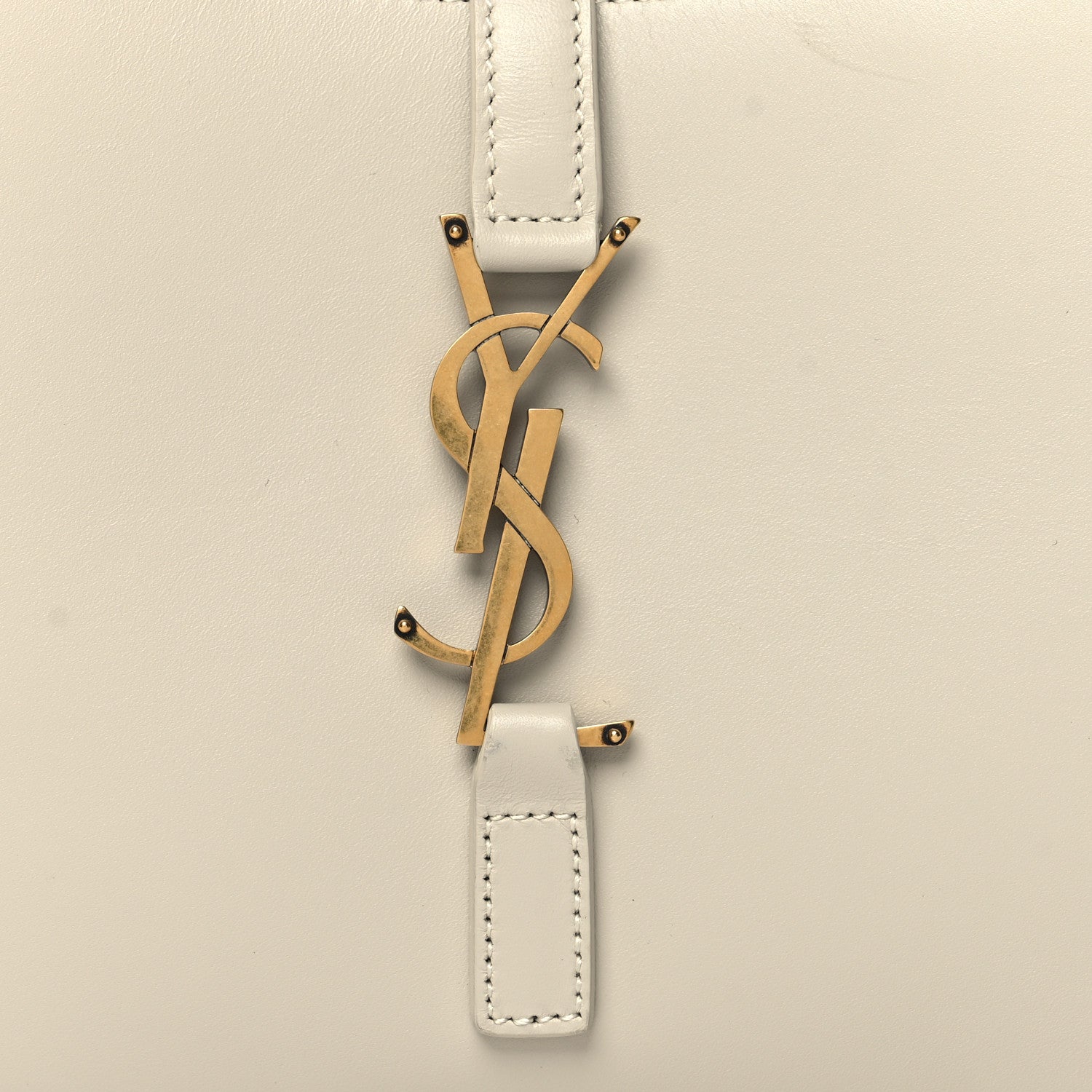 Saint Laurent Smooth Calfskin Le 5 A 7 Hobo Blanc Vintage 8 of 10
