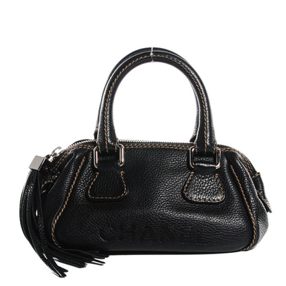 Chanel Calfskin Small Tassel Satchel Black 1 of 7