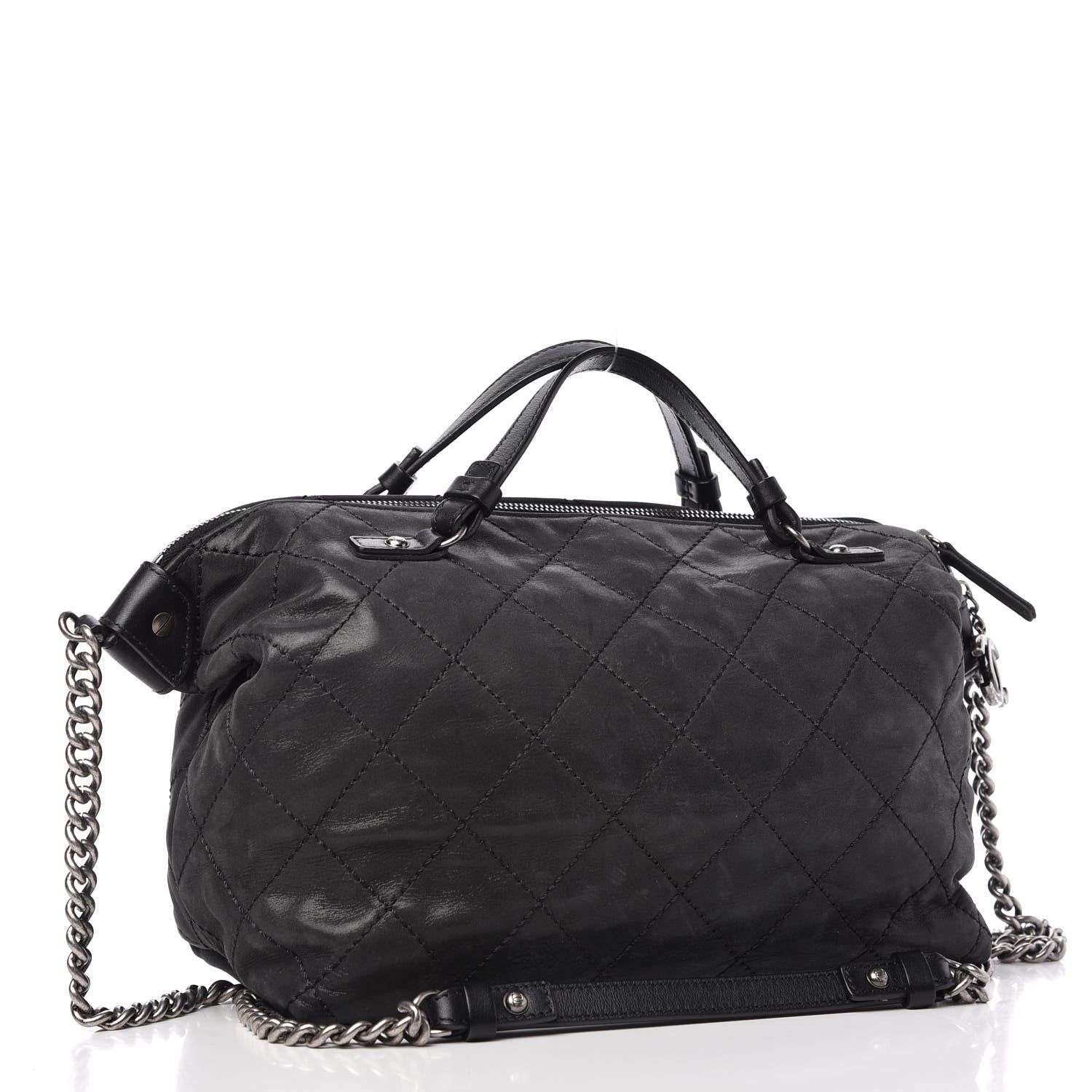 Chanel Iridescent Calfskin Quilted Coco Daily Shoulder Bag Black 3 of 11