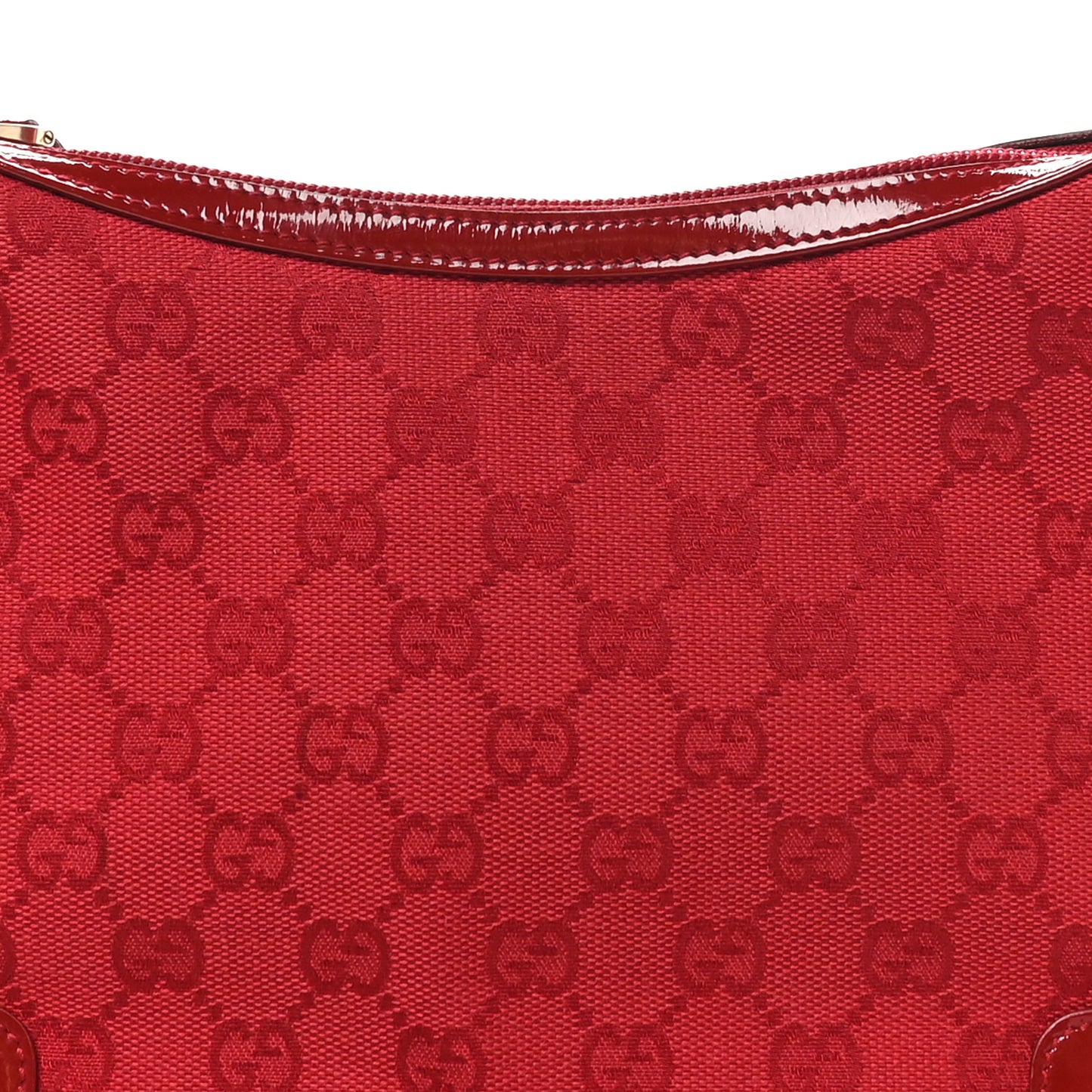 Patent Monogram Shoulder Bag Red