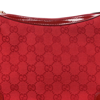 Gucci Patent Monogram Shoulder Bag Red 8 of 10