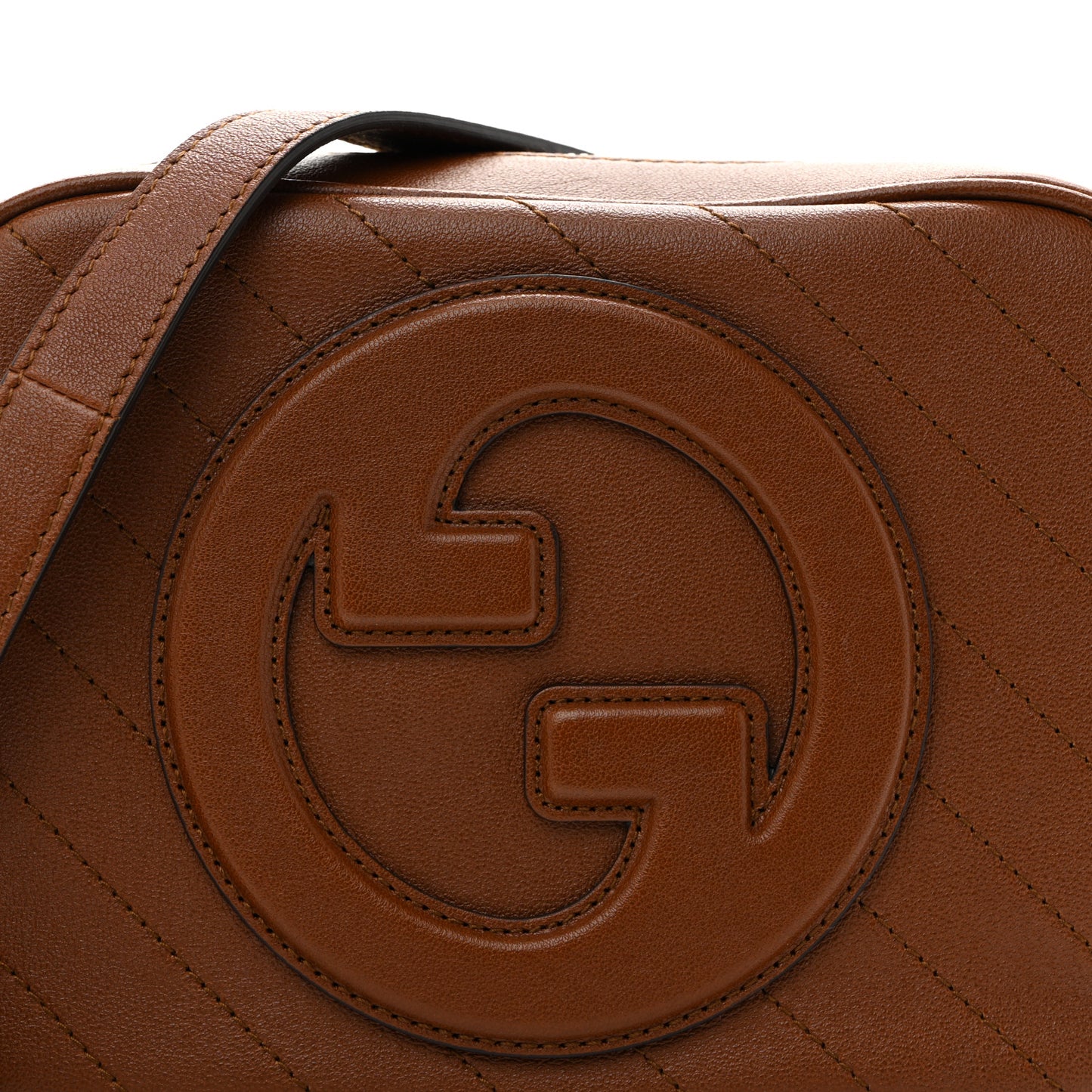 Sakai Be Green Calfskin Diagonal Stitched Small Blondie Shoulder Bag Cuir