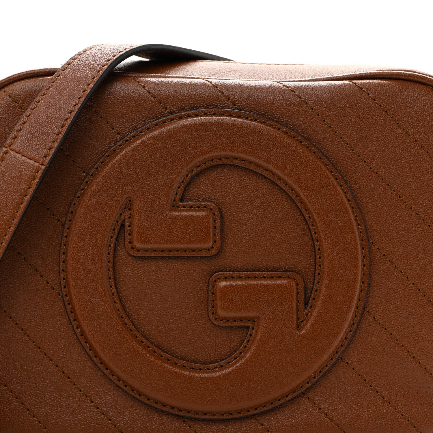 Gucci Sakai Be Green Calfskin Diagonal Stitched Small Blondie Shoulder Bag Cuir 8 of 10