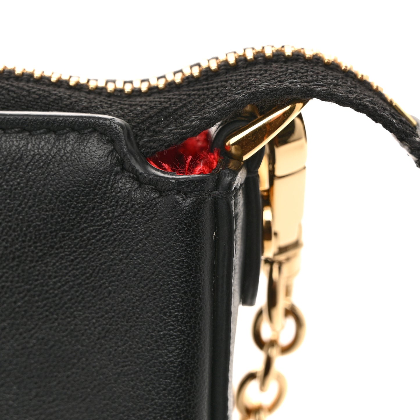 Vitello Dolce Elite Monster Eyes Bi-Color Baguette Pouch Black Yellow