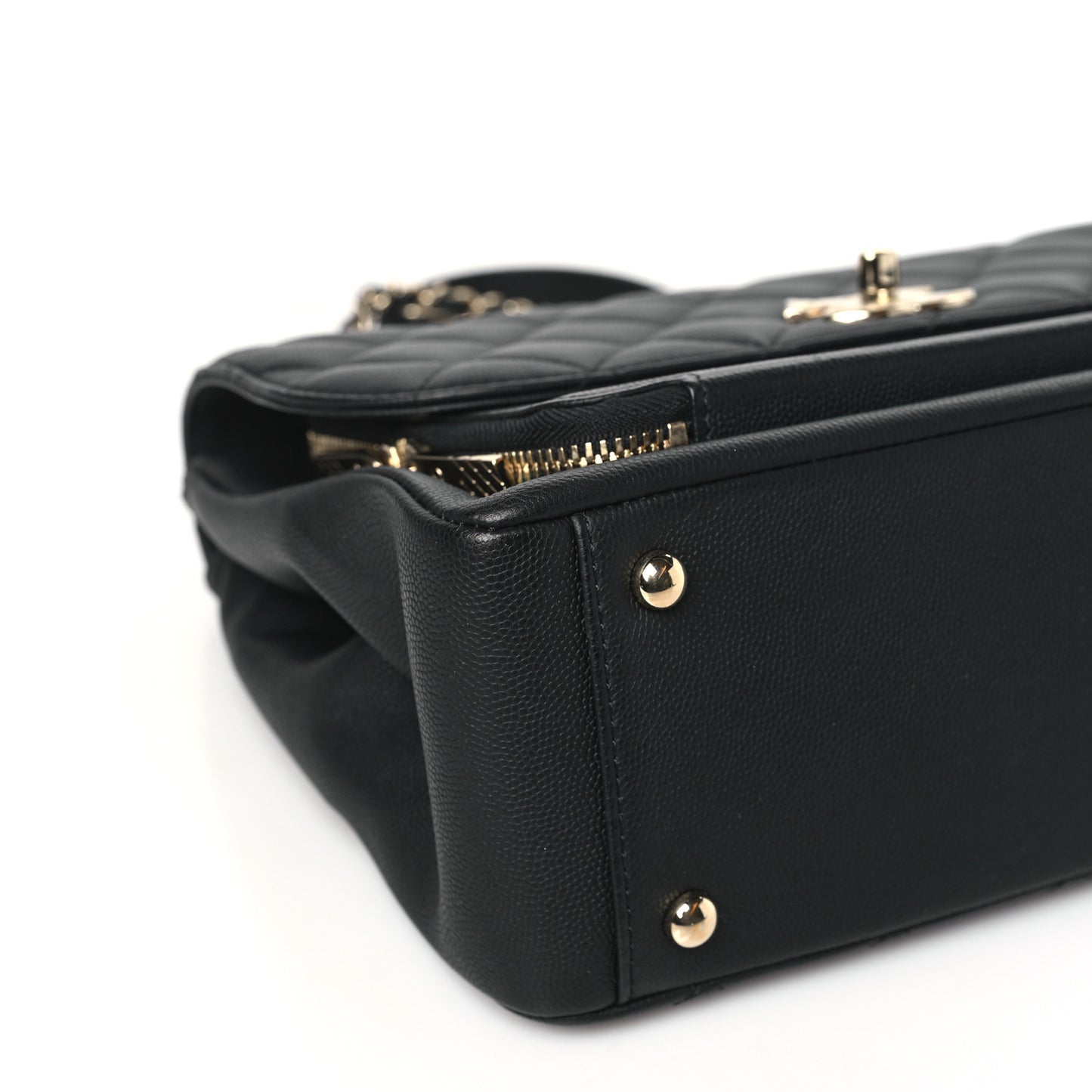 Caviar Quilted Large Business Affinity Flap Black