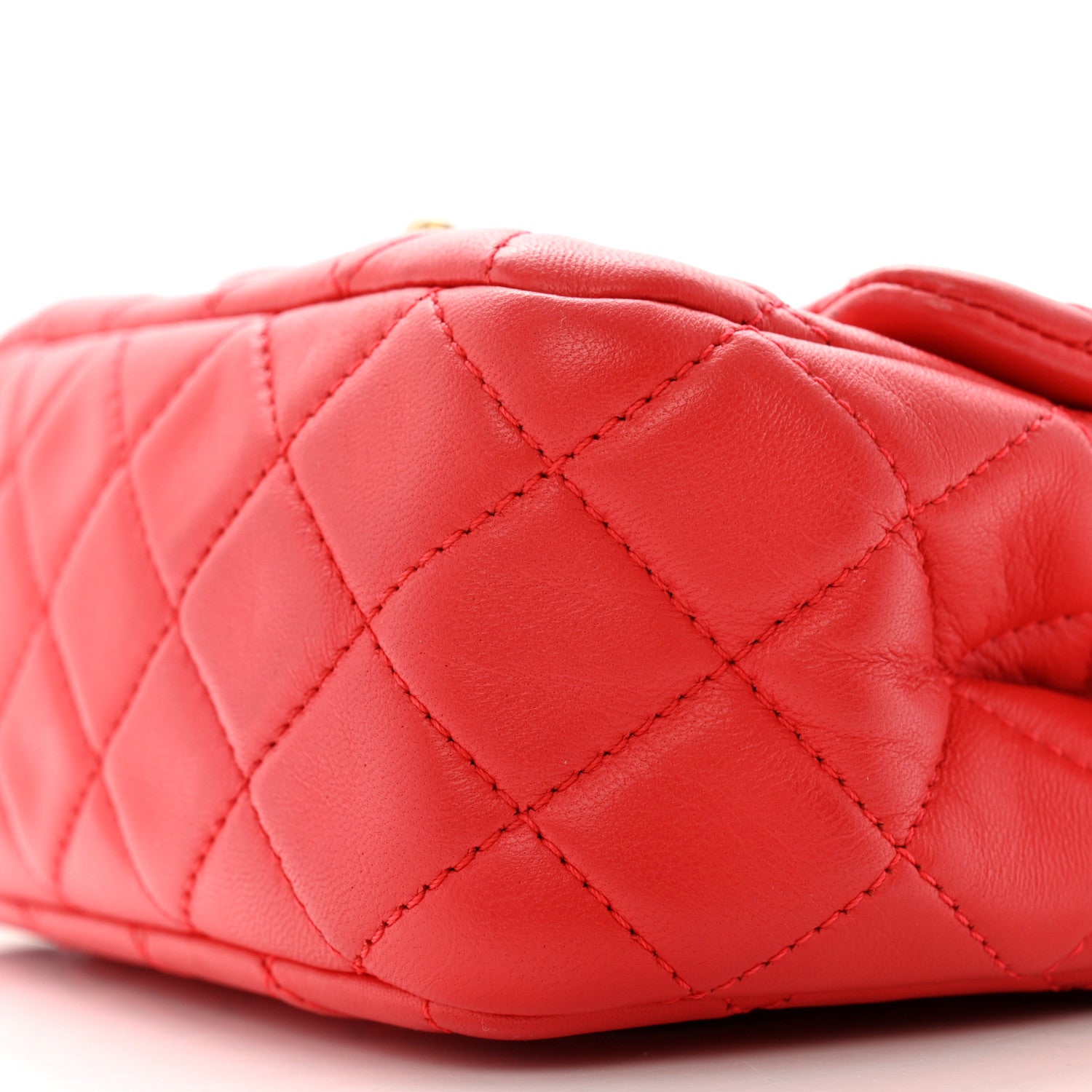 Chanel Lambskin Quilted Mini Pearl Crush Flap Red 10 of 12