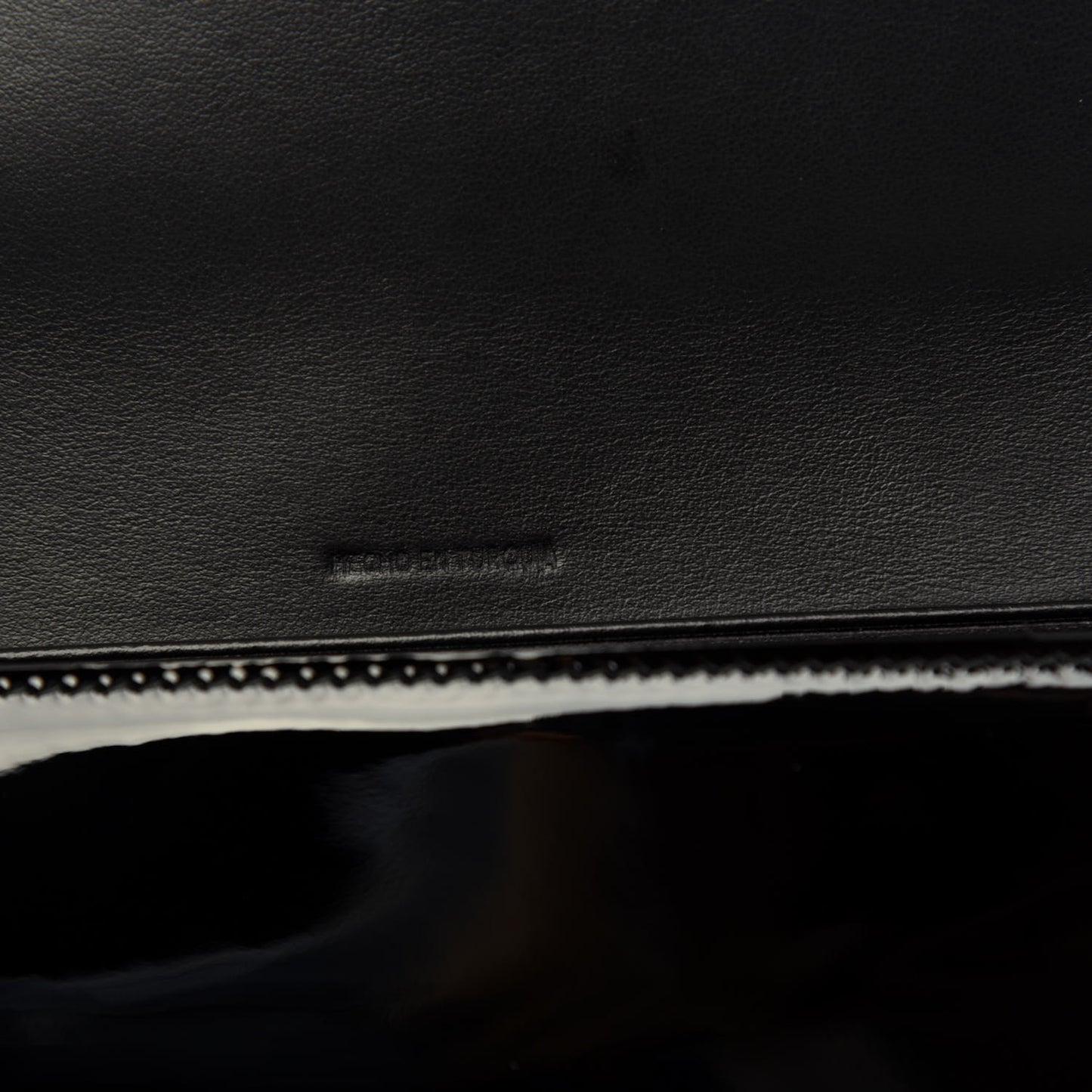 Vernice Crystal Logo Crossbody Black