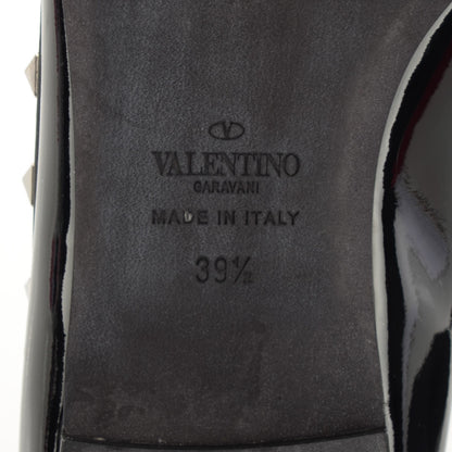Valentino Garavani Patent Rockstud Ballerina Flats 39.5 Black 7 of 8