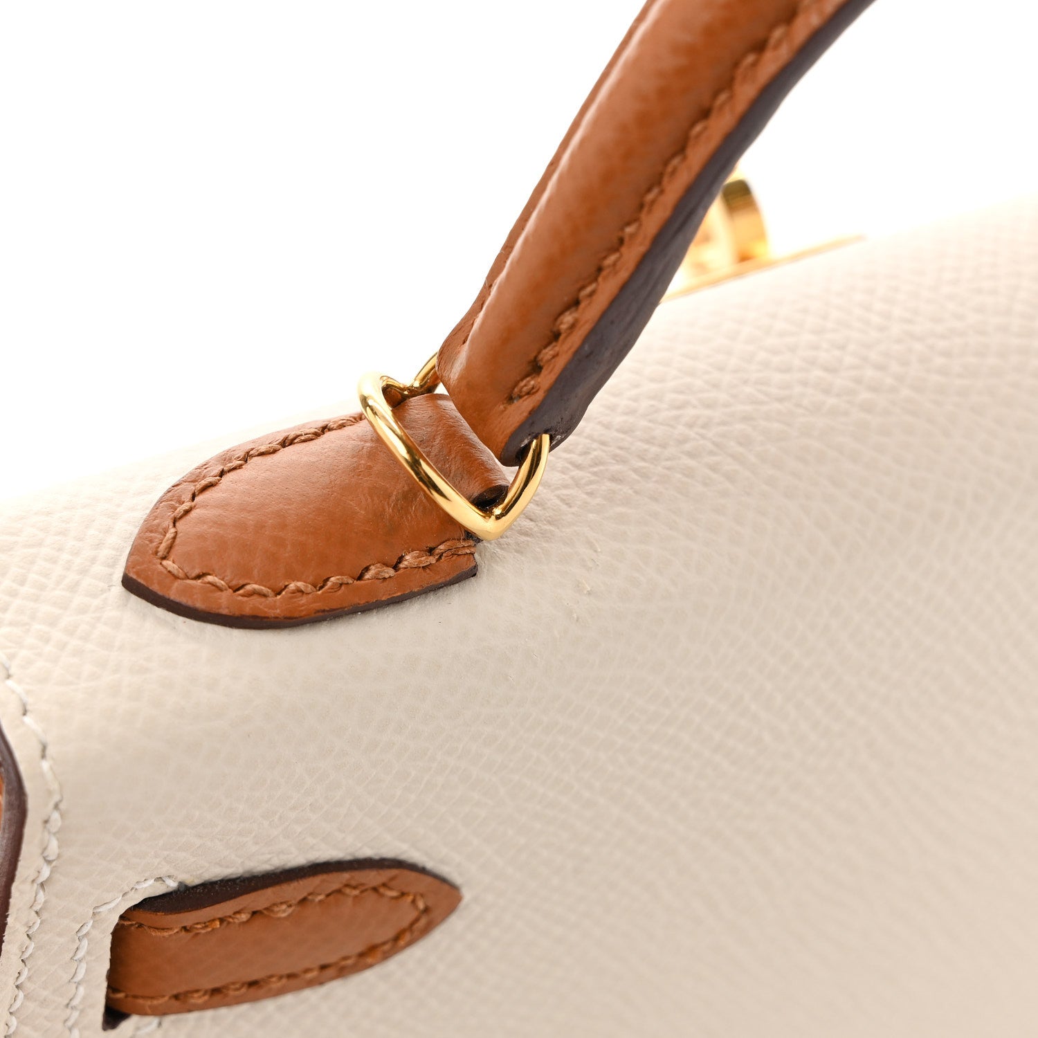 Hermes Epsom Horseshoe Mini Kelly Sellier 20 Craie Gold 11 of 14