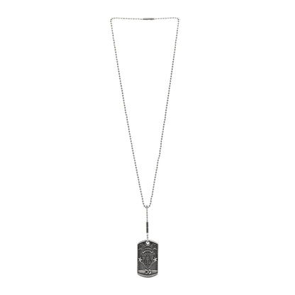 Gucci Sterling Silver Crest Dog Tag Necklace 3 of 4