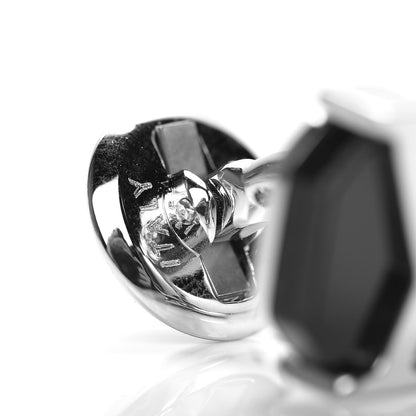 Louis Vuitton Palladium Horn LV Initiales Cufflinks 3 of 10