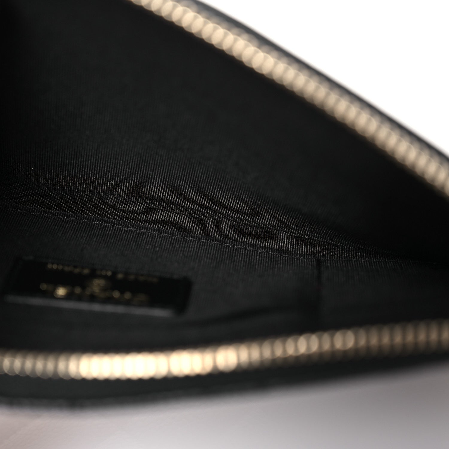 Chanel Caviar Quilted Filigree Zip Pouch Black 6 of 9