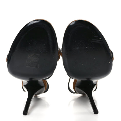 Saint Laurent Suede Cassandra 100 Sandals 38 Brown 5 of 7