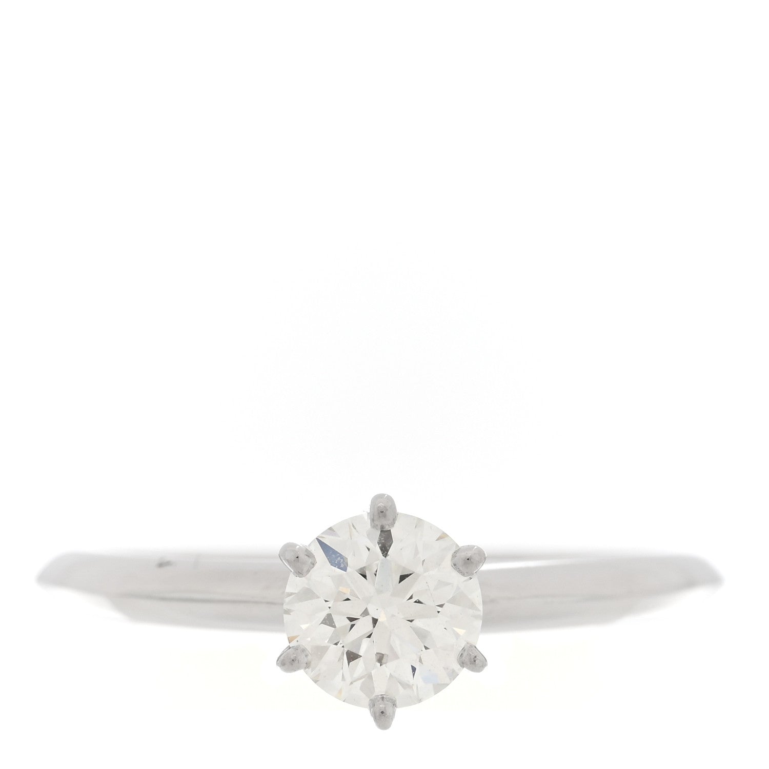 Tiffany Platinum Diamond .75ct Solitaire Engagement Ring 54 7 1 of 6