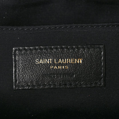 Saint Laurent Canvas Calfskin Monogram Lou Camera Bag Black Grey Cream 6 of 10