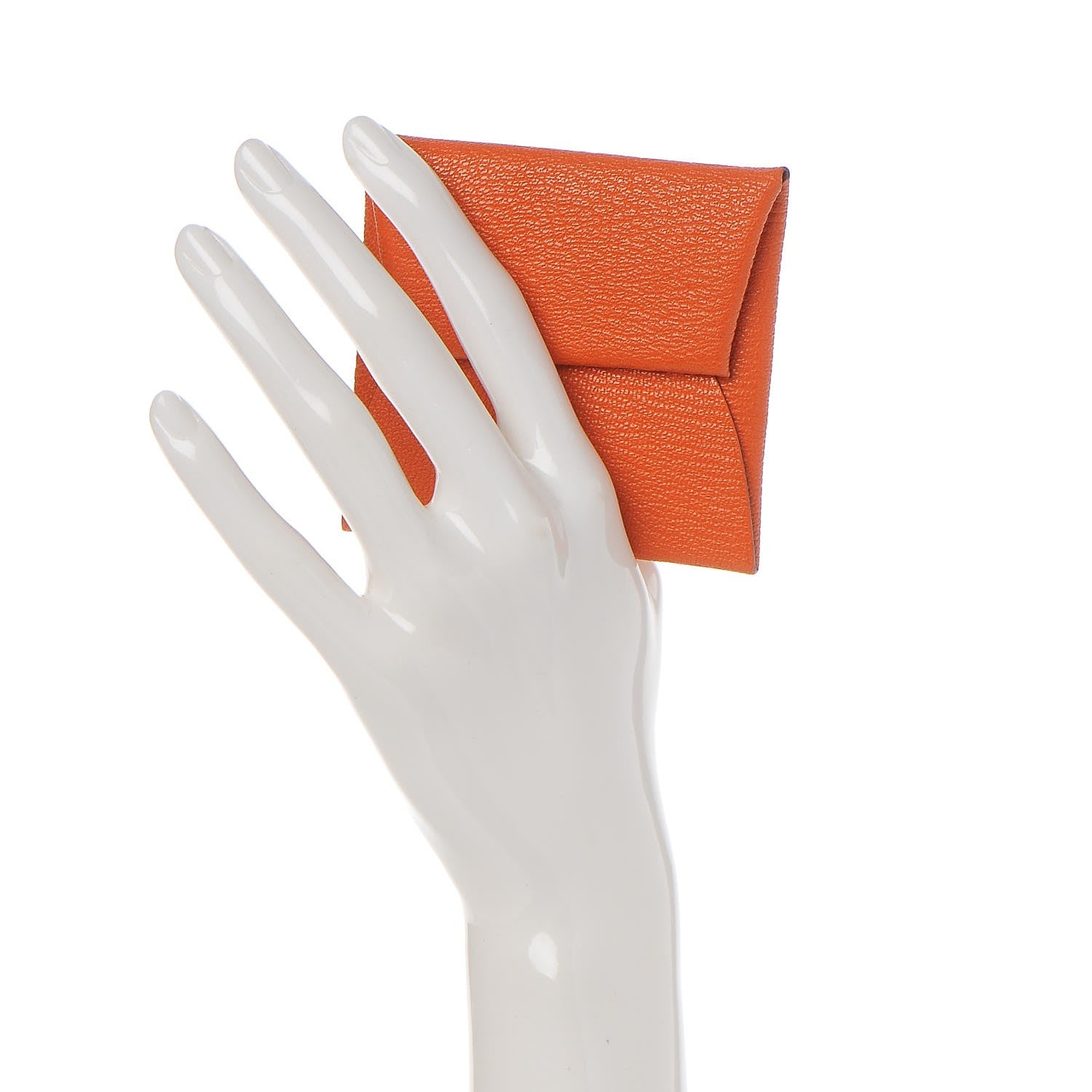 Hermes Chevre Mysore Bastia Coin Purse Feu 2 of 8