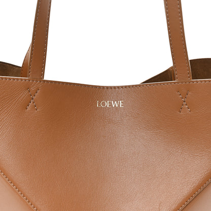 Loewe Shiny Calfskin Medium Puzzle Fold Tote Warm Desert 7 of 10