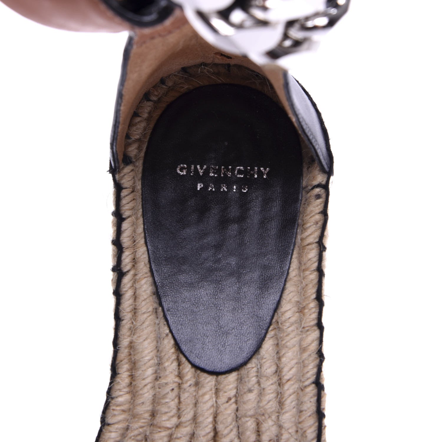 Givenchy Lambskin Ankle Chain Maremma Espadrilles 38 Black 7 of 9